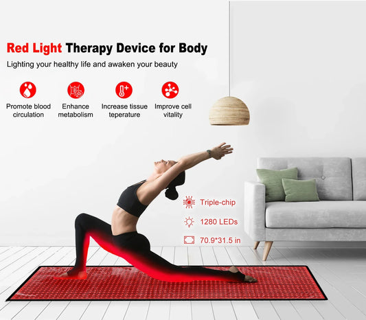 Full-Body Infrared Red Light Therapy Mat – 660nm + 850nm Near Infrared
